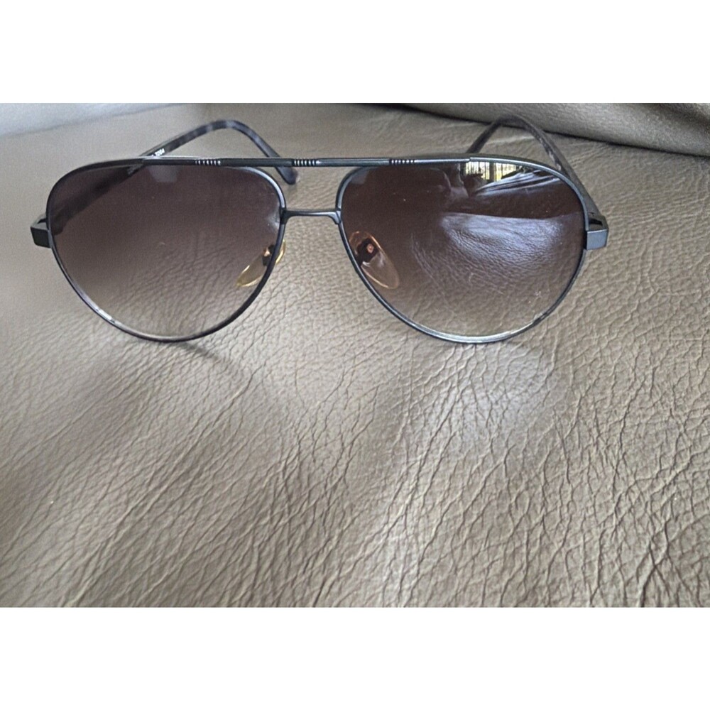 Corvette Aviator Sunglasses Unisex Vtg Gradient Lens Plastic Frame Black Taiwan